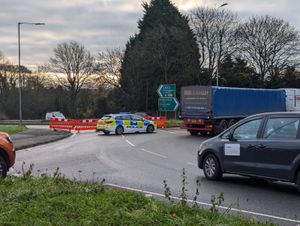 Police at the scene of the fatal crash in Halesowen