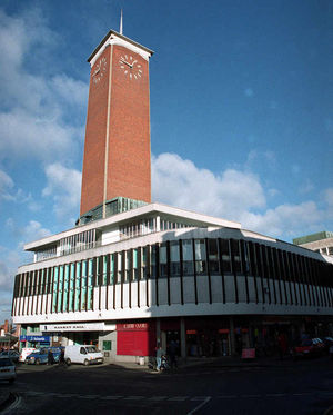 Shrewsbury Market Hall and clock tower