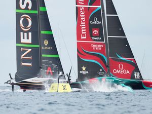 Supporting image for story: Sir Ben Ainslie’s Ineos Britannia trail 2-0 after first day of America’s Cup