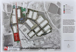 A plan of the proposed west rail terminal option