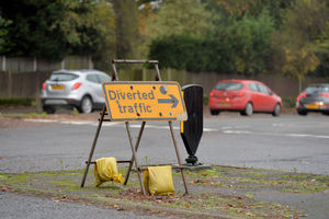 Traffic is being diverted down Radford Bank
