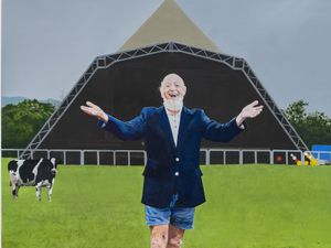 Supporting image for story: Michael Eavis says portrait is an ‘achievement for a dairy farmer from Somerset’