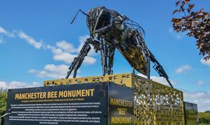 The ironwork bee is doing the rounds of the Walsall Borough to raise awareness over violent crime