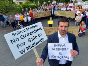 Supporting image for story: Crowd of 200 protest over Shifnal and Tong housing plans - with video and photos