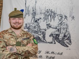 Supporting image for story: Soldiers keep wartime tradition alive with festive blanket competition