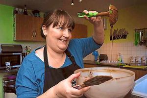 Jenny Emanuel in her home kitchen