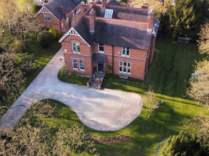 An aerial view of impressive Victorian property Forncet, Wem.