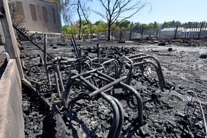 Some of the destroyed equipment at Halesfield Day Nursery