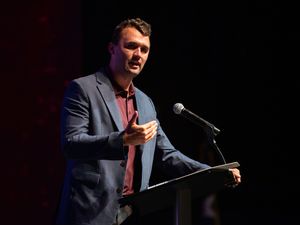 Supporting image for story: Hundreds attend Charlie Kirk vigil in London as speakers call for ‘war on evil’