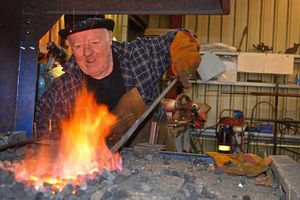 Sparks fly – Paul Haynes in action