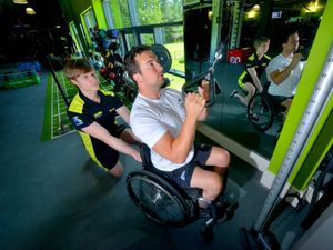 Supporting image for story: Shrewsbury fitness trainer helps climber who broke his back target Paralympics - with video