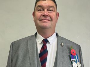 Supporting image for story: Market Drayton veteran wears plastic-free poppy with pride for Remembrance