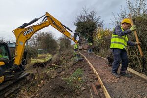 Work on the towpath
