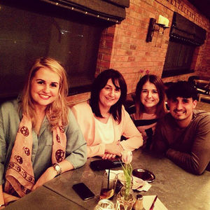 Chloe, Rosy and Conor with Sue Davey