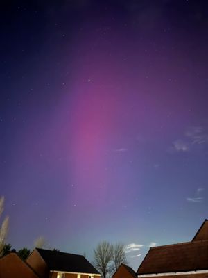 This last image, taken by Julie Chetwynd, shows the streak of colour cast across the sky