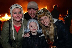 Clockwise from front at Dartmouth Park: Cara Lily Copley aged 7, Claire Ellis, Stephen Copley, and Chelsea Copley aged 16, all from Kingstanding.