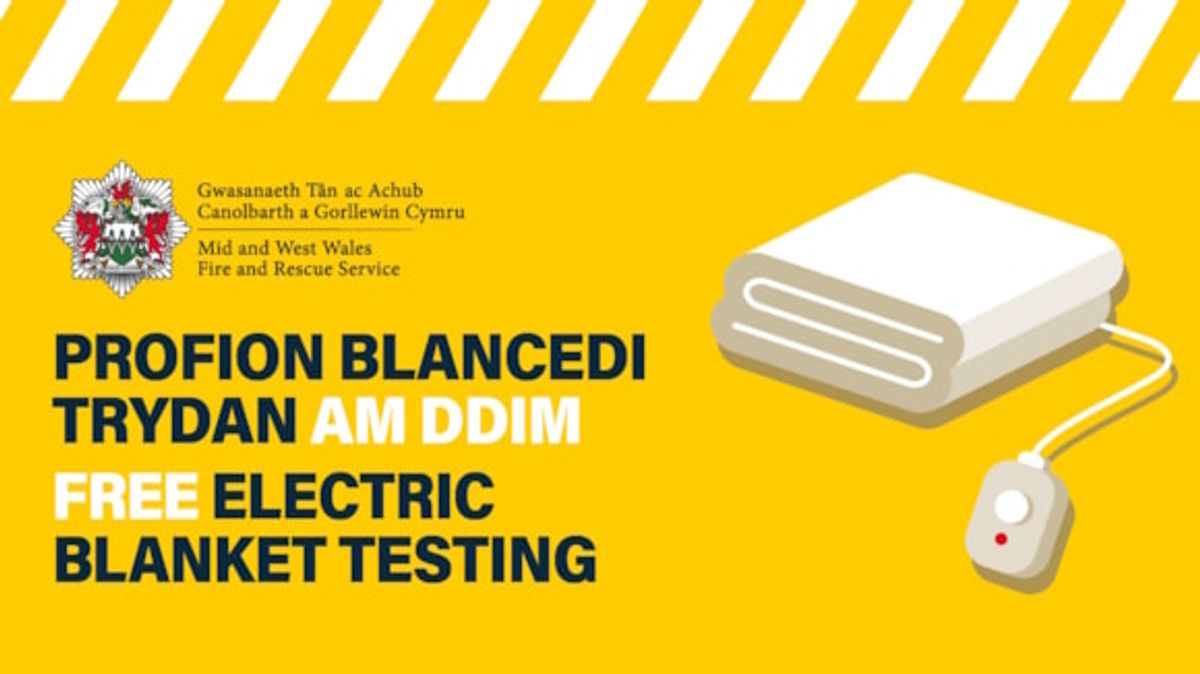 Stay safe this winter: Free electric blanket testing and home safety checks in Powys