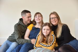 Karl and Vicki Evans with daughters Poppy and Lyla 