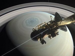 Supporting image for story: RIP Cassini: The internet’s feeling the loss after space probe burns on suicide dive into Saturn