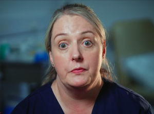 Sister Sarah was one of the NHS nurses to deal with the potentially violent situation