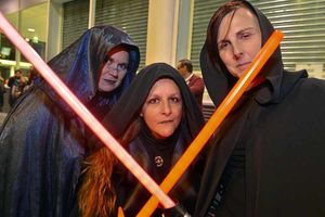 Sue Garbett, Sima Naik and Louise Bagley in the mood