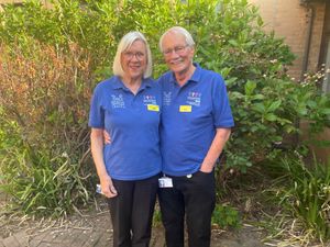 John and Judi Anderson have completed more than a thousand hours of volunteering at Princess Royal Hospital (PRH) in Telford 