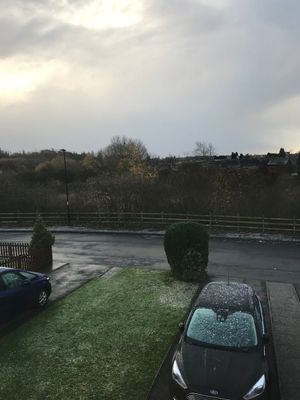 The snow this morning. Picture: Stuart Dawson