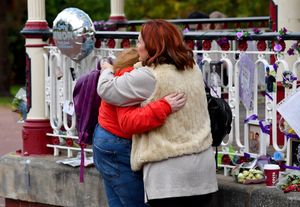 Tributes at the West Park bandstand. Photo: Tim Thursfield