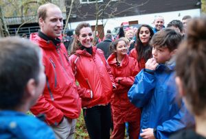 The Duke and Duchess of Cambridge met children during a visit to The Towers in November 2015