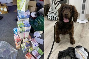 More than 100,000 illegal cigarettes were found in a premises linked with Kocher