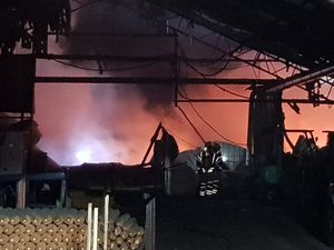 Supporting image for story: Thirty firefighters tackle blaze at wood processing factory in Wyre Forest