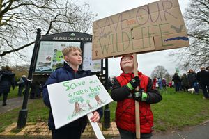 Ted Jones and Henry Timmins were among the younger group making their voices heard