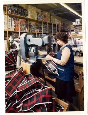 Cycle bags being produced circa 1985