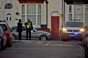 Police at the scene in Linwood Road, Handsworth. Pic: Matthew Cooper/PA