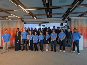 Students at the Goldman Sachs offices in Birmingham