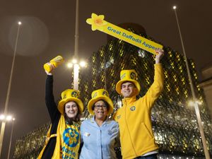 Supporting image for story: Iconic West Midlands landmark goes yellow for Marie Curie