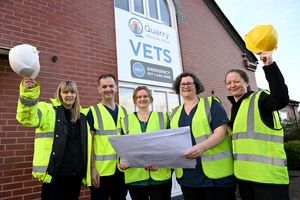 Work is underway to build an extension at Quarry Vets in Shrewsbury to expand the practice and enhance its facilities.