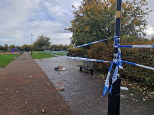 The police cordon near Phoenix Park in Blakenhall