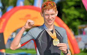 Sprint winner Matthew Collins, 17, from Ellesmere
