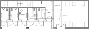 Proposed floor plans for Towers Lawn public toilets that have been decided by Market Drayton Town Council. Picture: Market Drayton Town Council.