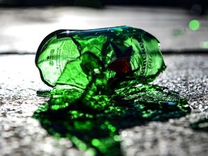 Supporting image for story: Litter louts dump 25,000 litres of rubbish - mostly booze bottles and cans - in Shrewsbury Quarry