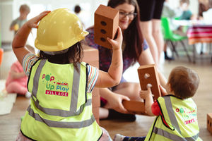 A Pop Up Play Village in action. Picture: Alex Harvey-Brown