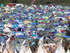 Supporting image for story: In Pictures: Revellers arrive ahead of Glastonbury Festival
