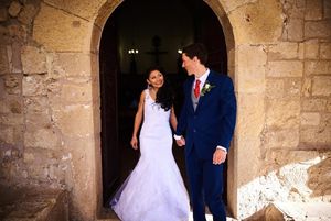 Jenifer Delgado and Oliver Blake on their wedding day