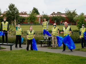 Supporting image for story: Happy anniversary for Newport litter pick team