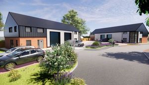 An artists impression of how the approved new units will look (Powys planning portal)