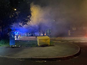 Supporting image for story: Firefighters tackle four blazing vehicles on Willenhall car park
 