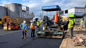 Demolition work has cleared space for a new pedestrianised public square and community areas connecting Limes Walk with Market Street. Photo: Morris Property