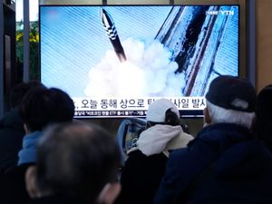 Supporting image for story: North Korea launches suspected ballistic missile that can reach distant US bases