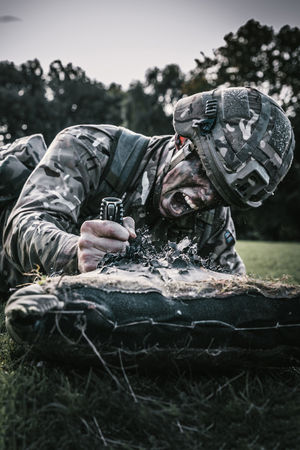 A Rifles recruit is to the point
Photo: Corporal Sam Jenkins